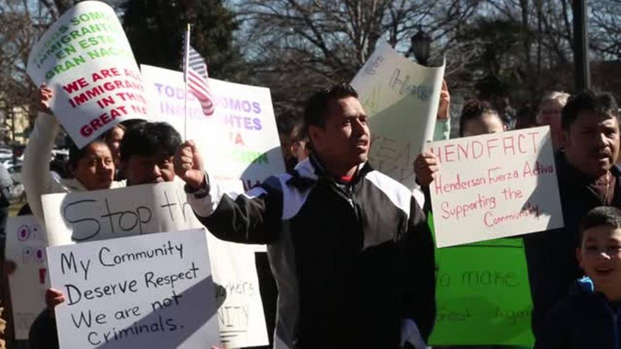 A Day Without Immigrants Rally Standing Up for Essential Workers in